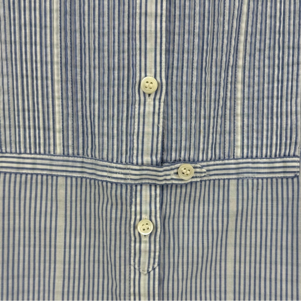 J.Crew Blue White Striped Pintuck Button-Down Shirt Women’s Size 4 Cotton - Picture 6 of 6